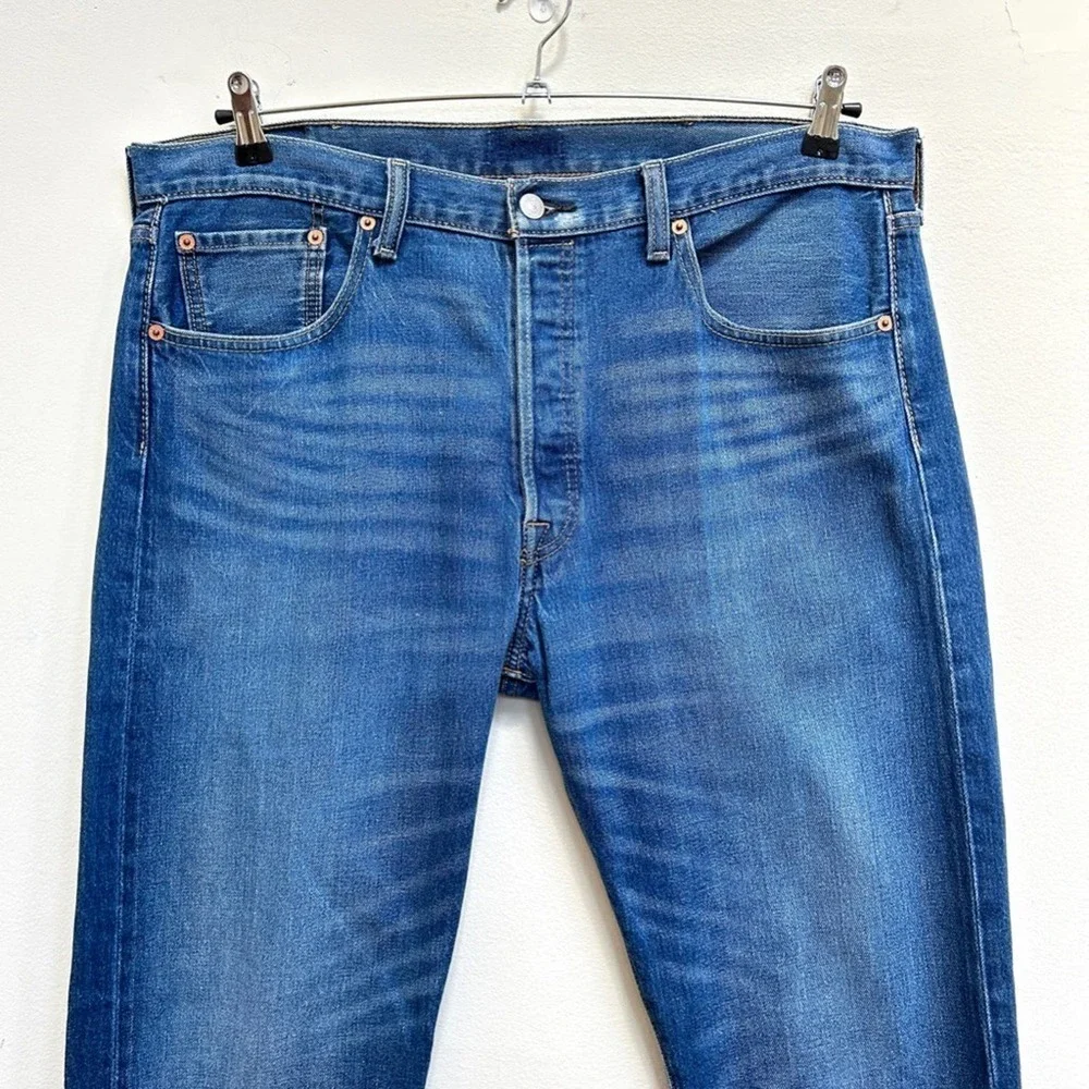 Levi's 501 Original Fit Button Fly Anchor Stretch Straight Jeans, Size 38x32